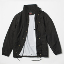 (Black, XS) Spring & Autumn US Varsity Camo Jacket – Street Thin Loose Couple Coat for Men