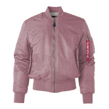 (Pink, XXS) Reversible BF Loose Retro Air Force Pilot Jacket MA1 Baseball Jacket INS Men's Coat