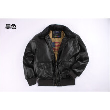 (Black, L) Retro unisex överdimensionerad shearling pilotjacka läder motorcykelkappa för par pälskrage
