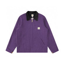 (Purple, XL) Spring & Autumn Detroit Canvas Jacket Men's Vintage Workwear J001 Hunting Coat
