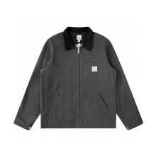 (Dark Gray, XL) Spring & Autumn Detroit Canvas Jacket Men's Vintage Workwear J001 Hunting Coat