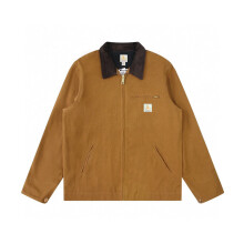 (Khaki, M) Spring & Autumn Detroit Canvas Jacket Men's Vintage Workwear J001 Hunting Coat
