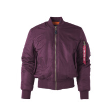 (Burgundy, XXS) Reversible BF Loose Retro Air Force Pilot Jacket MA1 Baseball Jacket INS Men's Coat