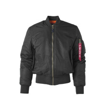 (Black, M) Vändbar BF Loose Retro Air Force Pilotjacka MA1 Baseballjacka INS Herrkappa