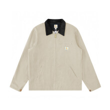 (Off-white, XL) Spring & Autumn Detroit Canvas Jacket Men's Vintage Workwear J001 Hunting Coat