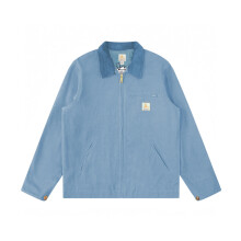 (Sky Blue, L) Spring & Autumn Detroit Canvas Jacket Men's Vintage Workwear J001 Hunting Coat