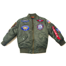 (Green, 105CM(4T)) Kids' Winter Thickened Cotton Pilot Jacket for Boys & Girls