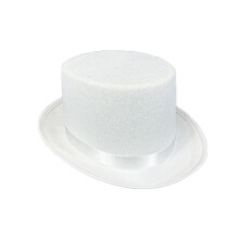 (White) Spettacolo teatrale Cappello rosa Lincoln Etichetta Cappello Mago Costume Kit Cosplay