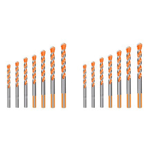 14Pcs Drill Bits,Concrete Drill Bit, Drilling and Punching Work Kit for Ceramic Tile, Concrete, Brick, Glass