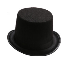 (Black) Spettacolo teatrale Cappello rosa Lincoln Etichetta Cappello Mago Costume Kit Cosplay