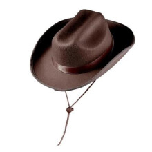 (Children's Dark Brown) Dickies Western Set för barn, rosa, denimcowboyhatt med svart och vit halsduk, kantband
