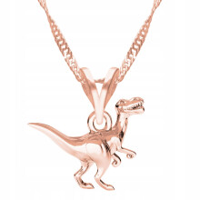 Aranyozott dinoszaurusz nyaklánc T-rex dino hüllő EZÜST 925