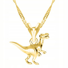 Arany dinoszaurusz nyaklánc T-rex Tyrannosaurus Dino dinoszaurusz 925-ös ezüstből