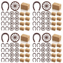 96 Stuks Westerse Feestartikelen Vintage Tafeldecoraties voor Gelukshoefijzer Bruiloft Feestartikelen Cowboy Decoraties