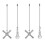 4sets Ceiling Fan Pull Chain Ornaments,Fan Pulls Extension Chains Set, Decorative Metal Light Bulb and Fan Cord 2