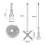 4sets Ceiling Fan Pull Chain Ornaments,Fan Pulls Extension Chains Set, Decorative Metal Light Bulb and Fan Cord 9