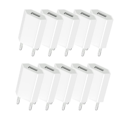 20Pcs  Portable 5V 1A Eu AC Usb Wall Charger Plug Adapter Charger Plug EU Plug 1
