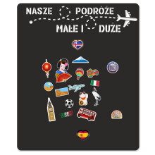 Mágneses tábla utazómágnesekhez Öntapadós faliszőnyeg 58x70