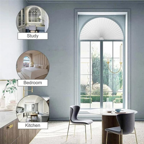 Custom Arched Honeycomb Blinds for Window Shapes - Semicircular Cellular Shades 1