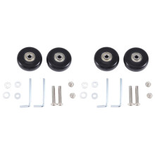 50X18mm Set of 4 Luggage Suitcase Replacement Wheels,PU Swivel Caster Wheels Carbon Steel Bearings Repair Kits