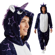 Kigurumi Onesie Pyjamas Enhjørning Stjerne Kostume XL: 175 - 185cm