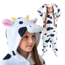 Kigurumi pyjamas med ko-kostume 115-125 cm