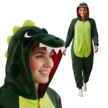 Kigurumi-pyjamas i dinosaur-stil, størrelse 145-155 cm