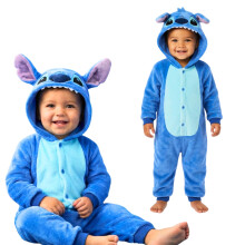 Disney Stitch Onesie Pyjamas Kostume Spædbarn 80: 65-75 cm