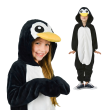 Kigurumi-pyjamaskostume med pingvin til børn 105-115 cm