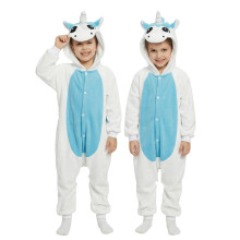 Kigurumi pyjamas kostume til børn, hvid enhjørning, 95-105 cm