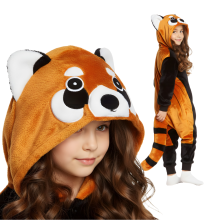 Pyjamas Onesie Kigurumi Kostume Rød Panda Børn 95-105cm