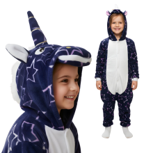 Kigurumi Onesie Pyjamas Kostume Stjerner Enhjørning Børn 95-105cm