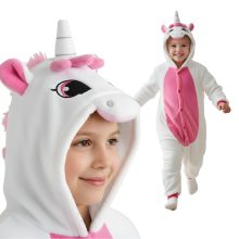 Kigurumi Onesie Pyjamas Kostume Pink Enhjørning Børn 125-135cm