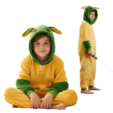 Kigurumi-pyjamas Baby Yoda kostume til børn 125-135 cm