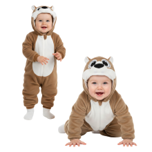 Brun bamse-onesie-pyjamas til baby 110 cm: 90-95 cm
