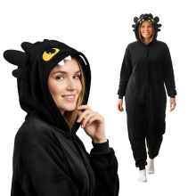 Kigurumi-pyjamas med tandløs kostume L: 165 - 175 cm