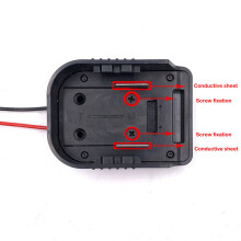 4X Adapter for & 18V Battery Power Mount Connector Adapter Dock Holder with 12 Awg Wires Adapter