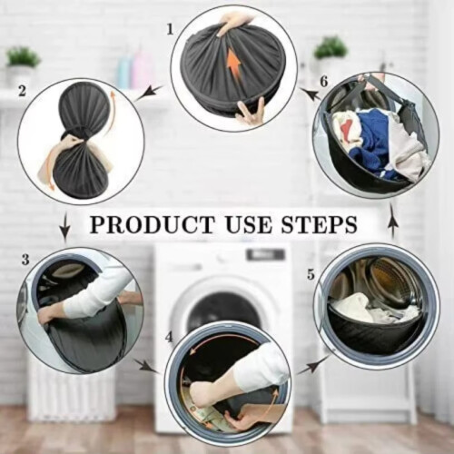 Drying Machine Laundry Basket Cloth Washing Machine Foldable Pop up Storage Dirty Cloth Basket 1