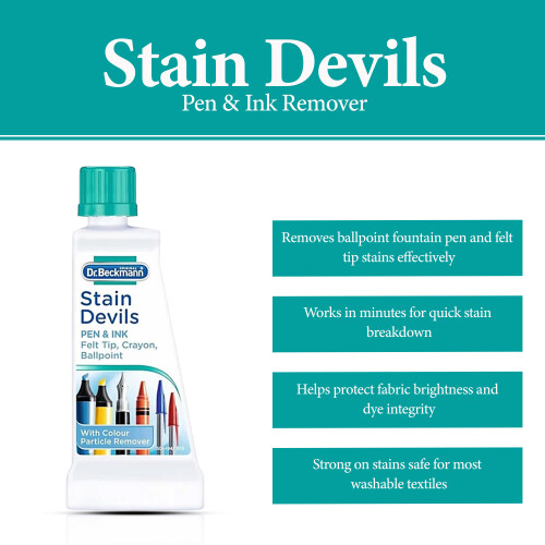 Dr Beckmann Dr. Beckmann 3 x Stain Devils Pen Ink Remover 50ml 1