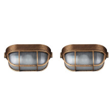 2X Retro Moisture Explosion-Proof Outdoor Wall Light Vintage Waterproof E27 Ceiling Lamp Porch Lighting