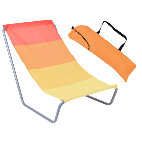 Sammenklappelig strandstol OLEK - orange striber