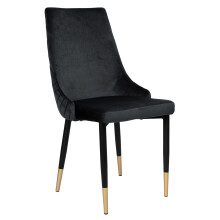 Vermont Velvet polstret fløjlsstol, sort