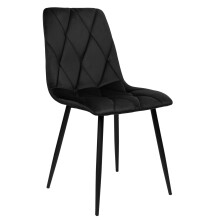 Madison Velvet polstret fløjlsstol, sort