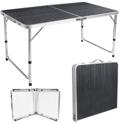 TRIP foldbart campingbord 120x60 cm sort træ