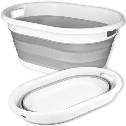 AIDA oval foldeskål cm hvidgrå COMPACT 25L