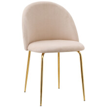 Fargo Guld Velour Beige Velourstol
