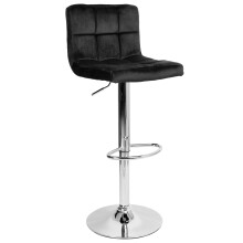 Arako barstol krom sort velour
