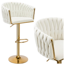 Cofton Guld Creme Hvid Barstol