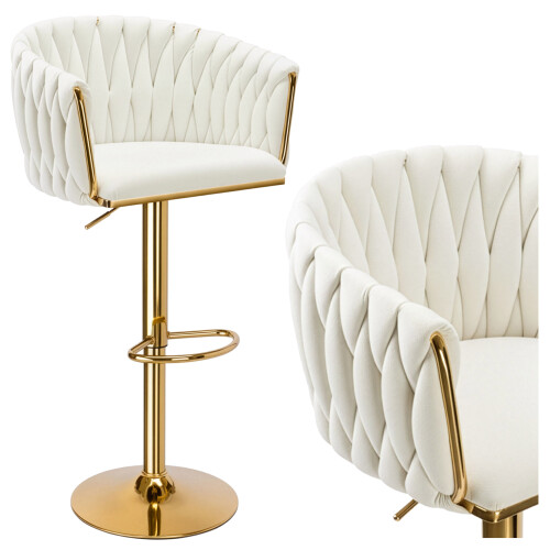 Cofton Guld Creme Hvid Barstol
