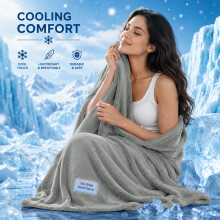 (150x200cm (Double)-Silver) Light Weight Blankets 310 GSM Faux Fur Fleece Blanket Summer Blanket Double Size 150x200cm